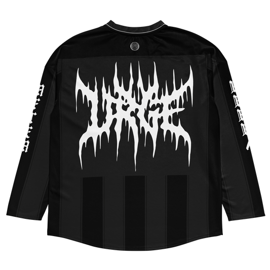 - Oversized black hockey jersey -