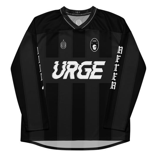 - Oversized black hockey jersey -